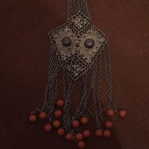 Beaded statement necklace